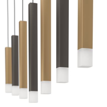 Eglo - LED pendel dæmpbar 7xLED/3,1W/230V 3000K antracit/guldfarvet