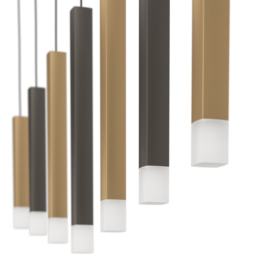 Eglo - LED pendel dæmpbar 7xLED/3,1W/230V 3000K antracit/guldfarvet