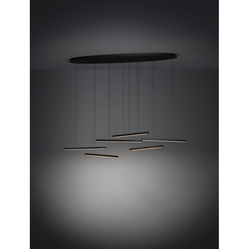 Eglo - LED pendel dæmpbar 6xLED/8,4W/230V 3000K sort