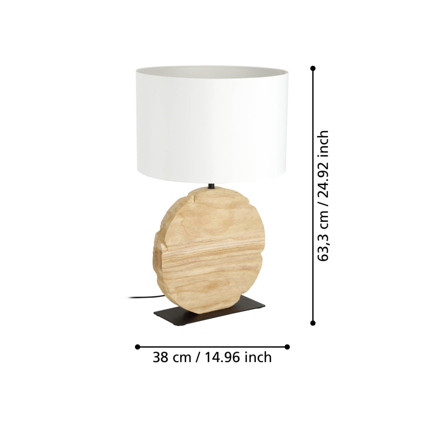 Eglo - Bordlampe 1xE27/40W/230V 63,5 cm brun