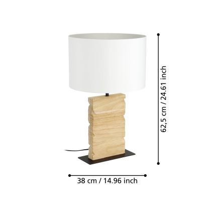 Eglo - Bordlampe 1xE27/40W/230V 62,5 cm brun