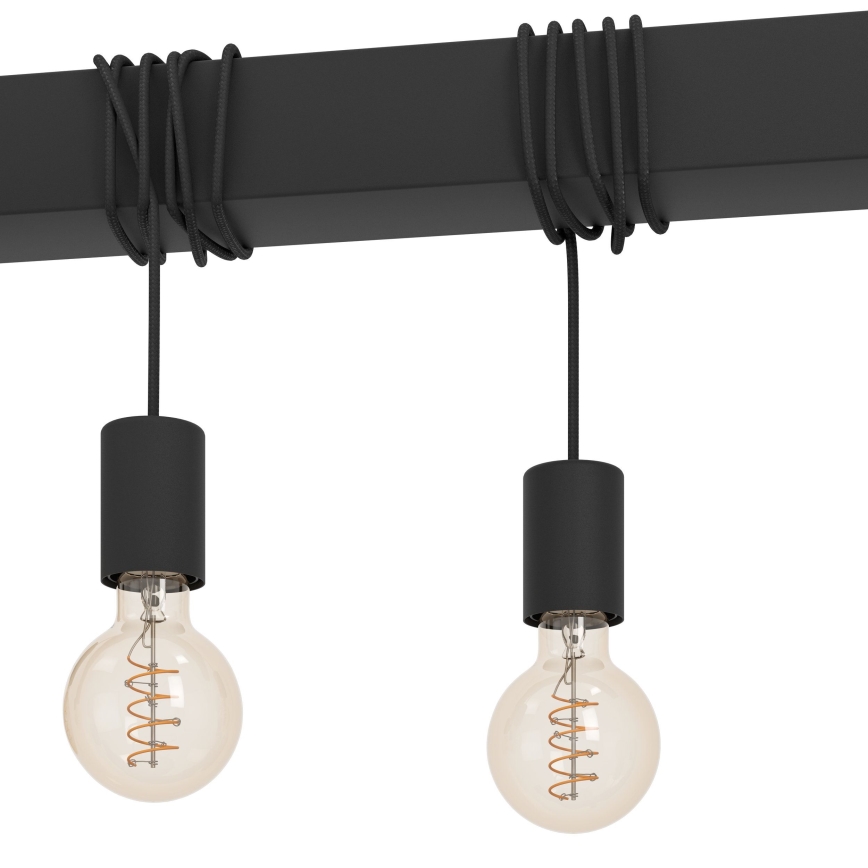 Eglo - Pendel TOWNSHEND 5xE27/40W/230V sort