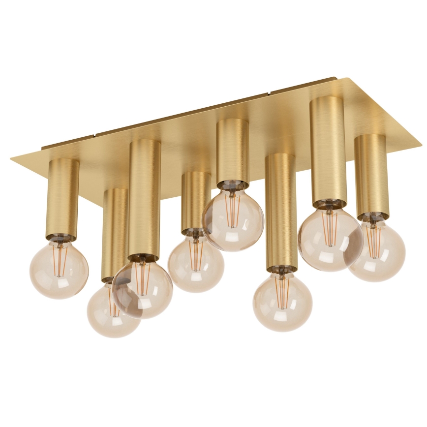 Eglo - Loftlampe 8xE27/40W/230V guldfarvet