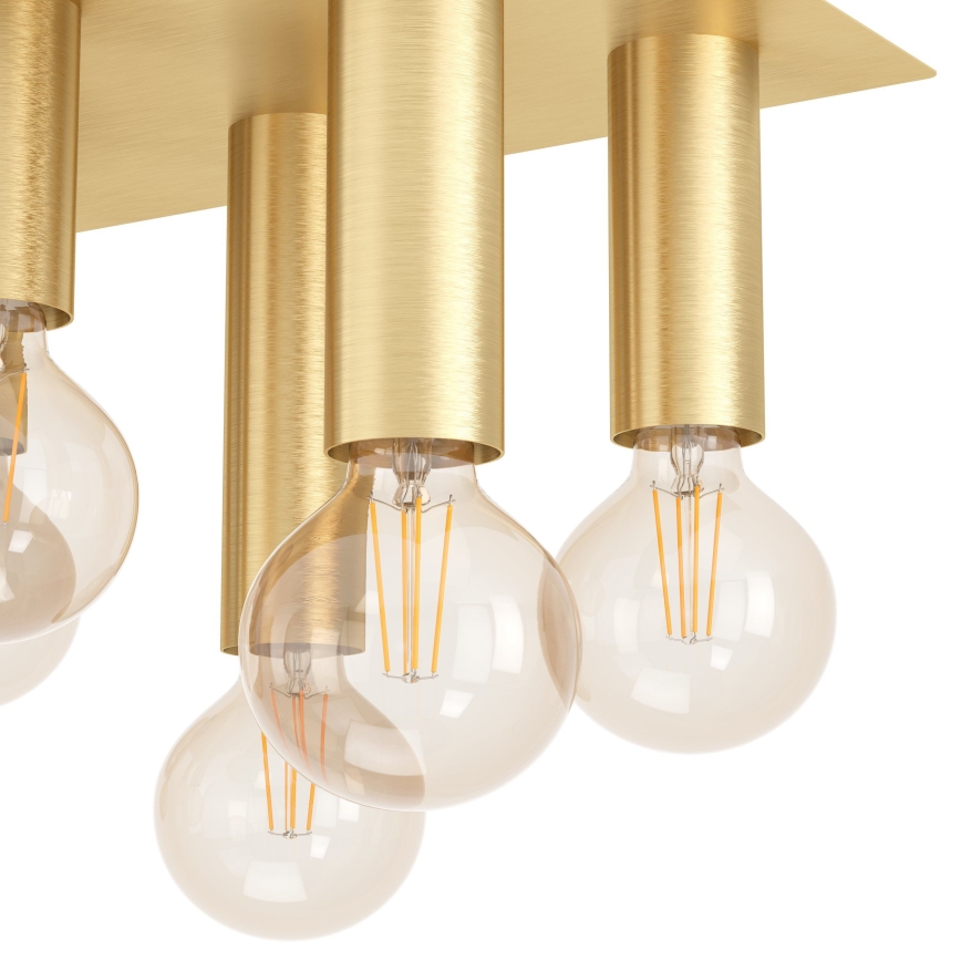 Eglo - Loftlampe 8xE27/40W/230V guldfarvet