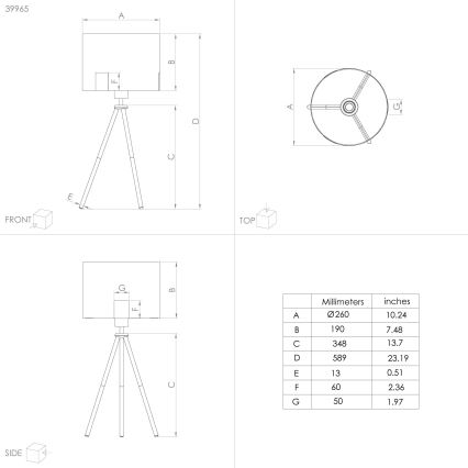 Eglo - Bordlampe 1xE27/40W/230V sort/guldfarvet