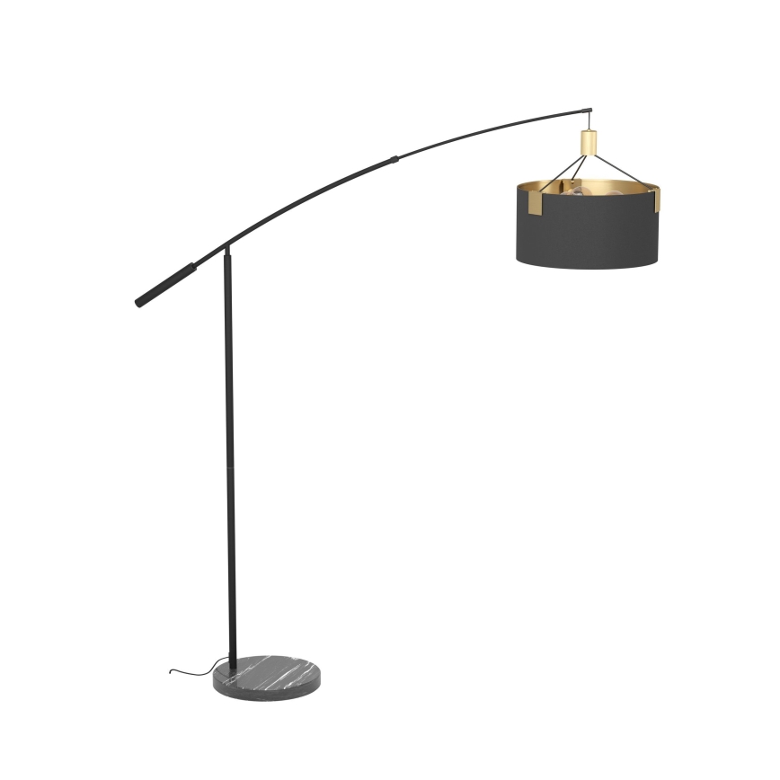 Eglo - Gulvlampe 3xE27/40W/230V sort/guldfarvet