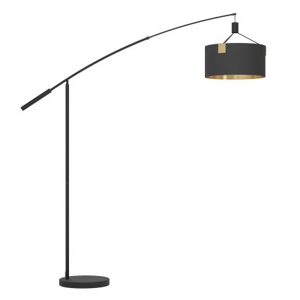 Eglo - Gulvlampe 3xE27/40W/230V sort/guldfarvet