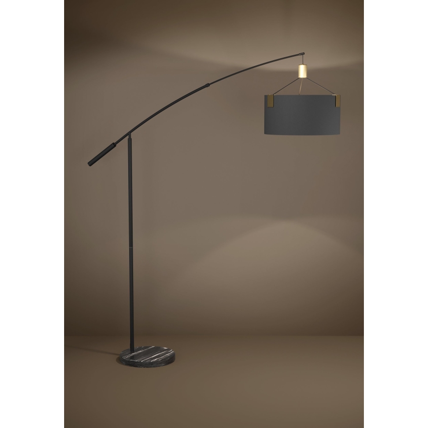 Eglo - Gulvlampe 3xE27/40W/230V sort/guldfarvet
