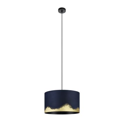 Eglo - Pendel 1xE27/40W/230V diameter 38 cm blå/guldfarvet