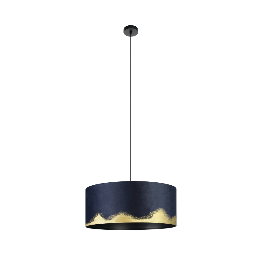 Eglo - Pendel 1xE27/40W/230V diameter 53 cm blå/guldfarvet