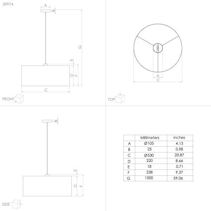 Eglo - Pendel 1xE27/40W/230V diameter 53 cm blå/guldfarvet