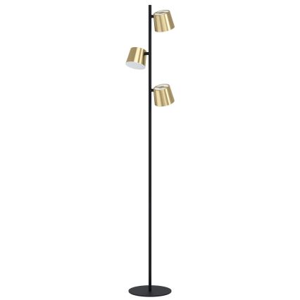 Eglo - LED gulvlampe 3xGU10/4,6W/230V 3000K guldfarvet