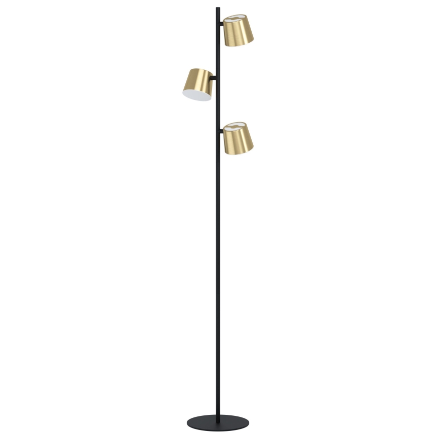 Eglo - LED gulvlampe 3xGU10/4,6W/230V 3000K guldfarvet