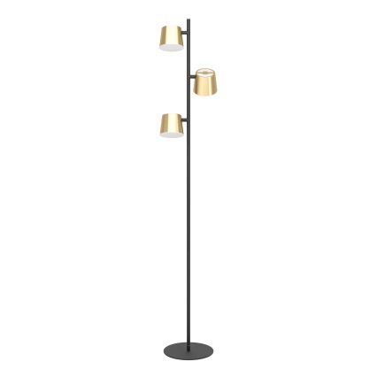 Eglo - LED gulvlampe 3xGU10/4,6W/230V 3000K guldfarvet