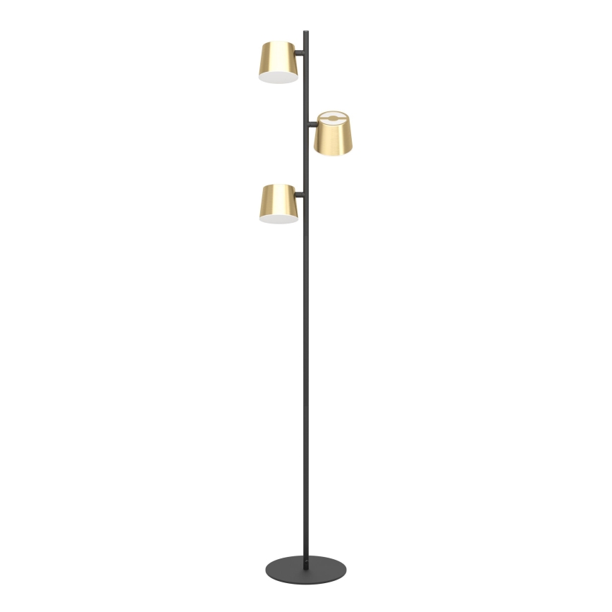 Eglo - LED gulvlampe 3xGU10/4,6W/230V 3000K guldfarvet