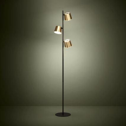 Eglo - LED gulvlampe 3xGU10/4,6W/230V 3000K guldfarvet