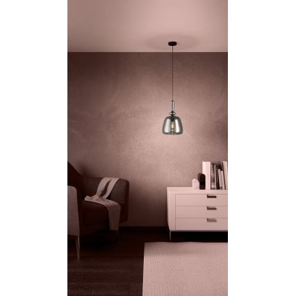 Eglo - Pendel 1xE27/40W/230V røget