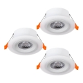 Eglo - 3x LED indbygningslampe 3xLED/4,8W/230V hvid