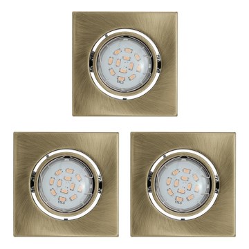 Eglo - 3x LED indbygningsspots IGOA 3xGU10/5W/230V