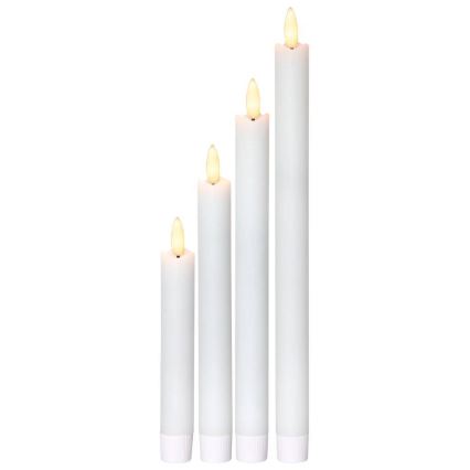 Eglo 410026 - SÆT 4x LED Stearinlys FLAMME LED/1xAAA hvid