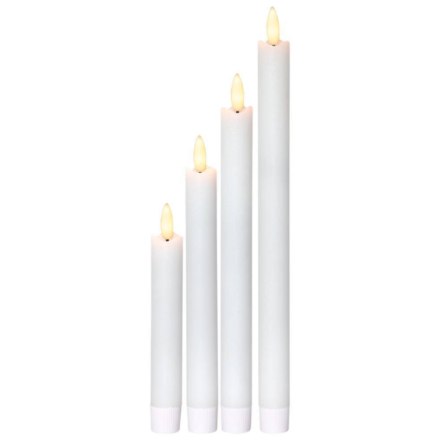 Eglo 410026 - SÆT 4x LED Stearinlys FLAMME LED/1xAAA hvid