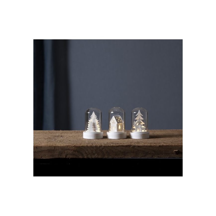 Eglo - Sæt 3x LED juledekoration LED/0,06W/1xCR2032 hvid