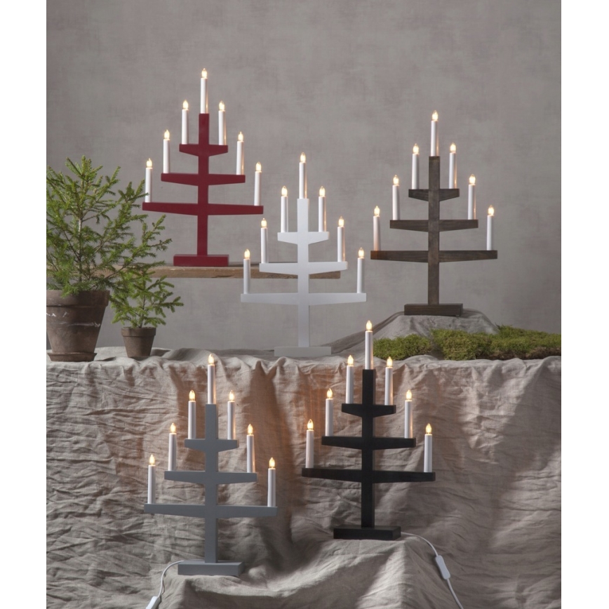 Eglo - Julelysestage 7xE10/3W/230V brun