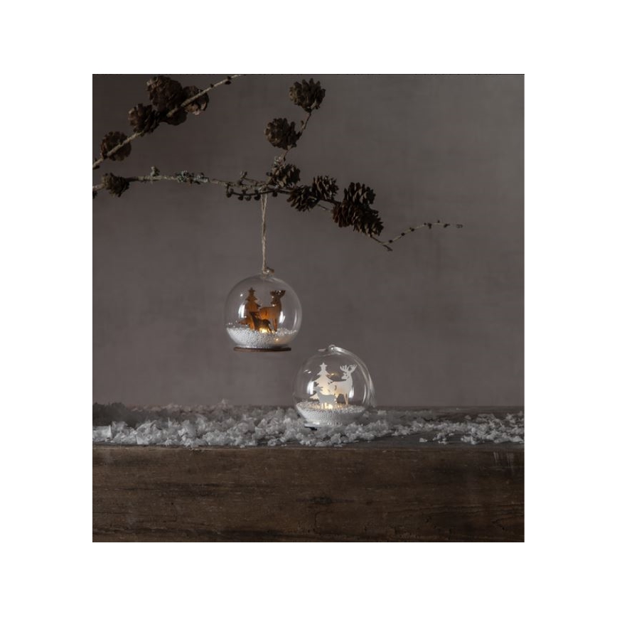 Eglo - LED juledekoration 1xLED/0,06W/1xCR2032 brun