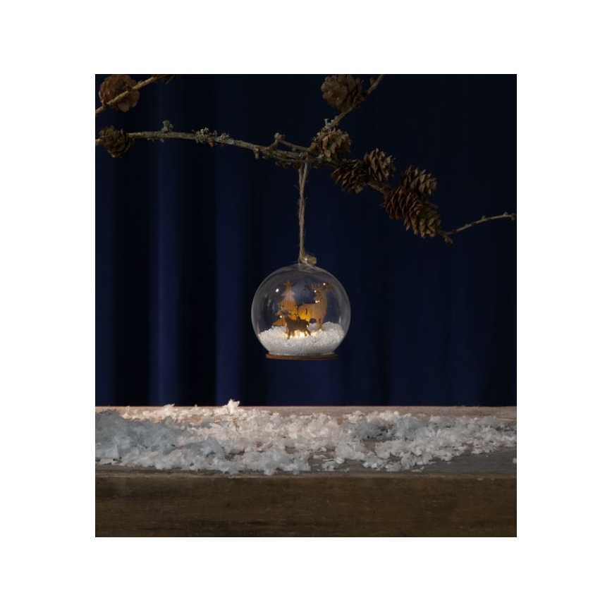 Eglo - LED juledekoration 1xLED/0,06W/1xCR2032 brun