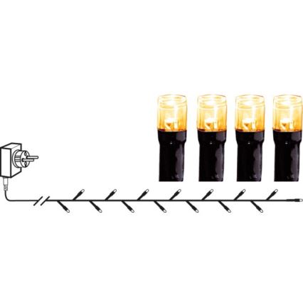 Eglo - Udendørs LED julelyskæde 180xLED 17,6m IP44 varm hvid