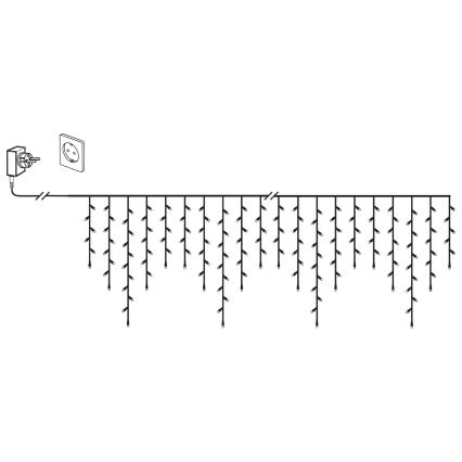 Eglo 410824 - Udendørs LED julelyskæde 480xLED/17x0,55 m IP44 varm hvid