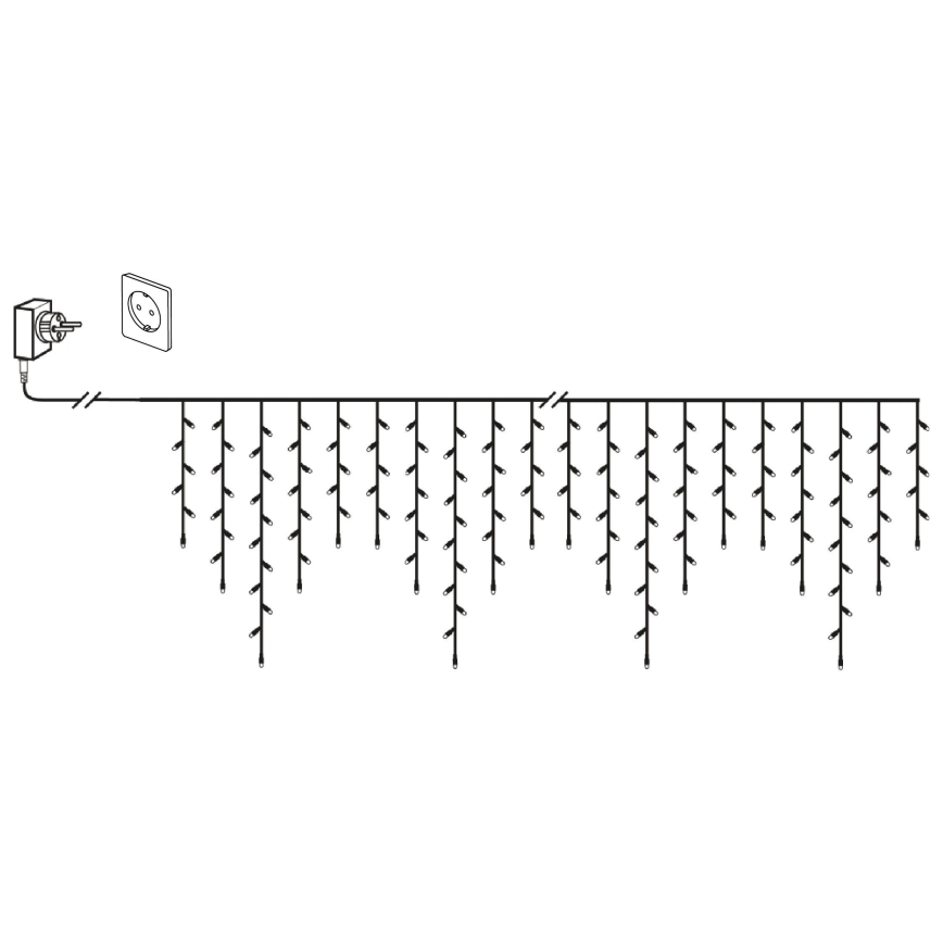Eglo 410824 - Udendørs LED julelyskæde 480xLED/17x0,55 m IP44 varm hvid