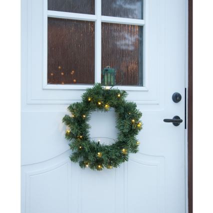Eglo - LED Udendørs Julekrans med sensor 20xLED/0,064W/3xAA IP44