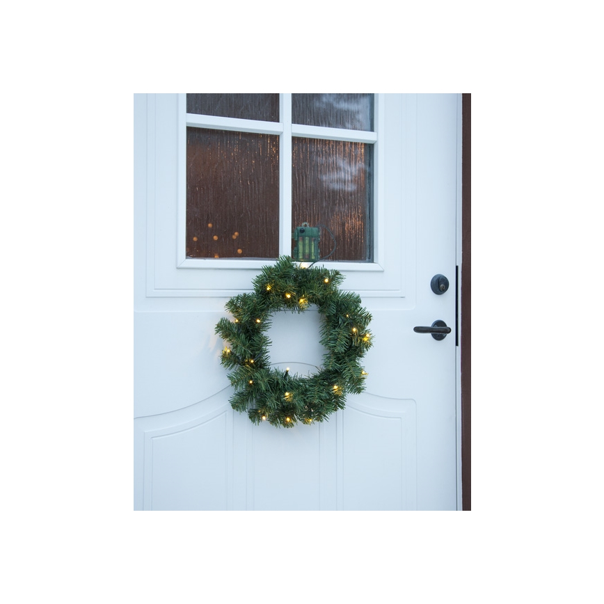 Eglo - LED Udendørs Julekrans med sensor 20xLED/0,064W/3xAA IP44