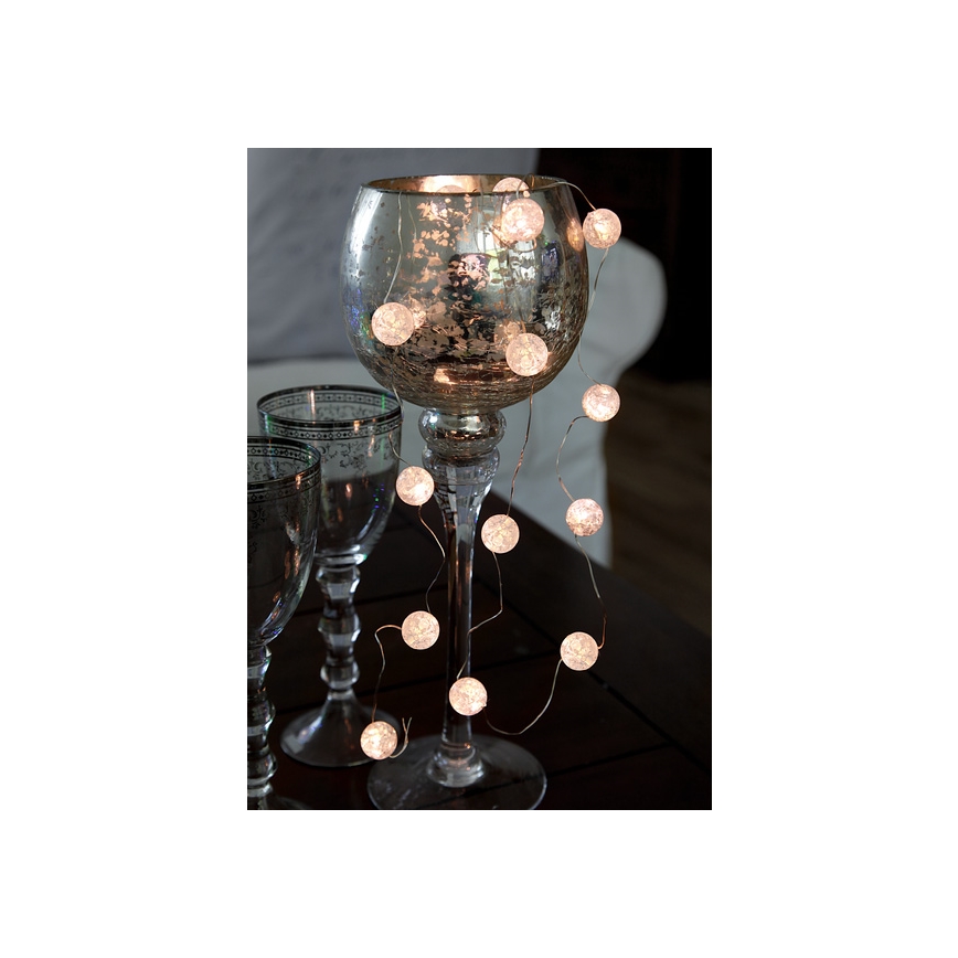 Eglo - LED julelyskæde15xLED/3xAA 1,4m