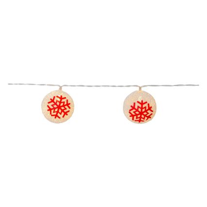 Eglo 411113 - LED julekæde ORNAMENT 10xLED/3xAA 1,65m varm hvid
