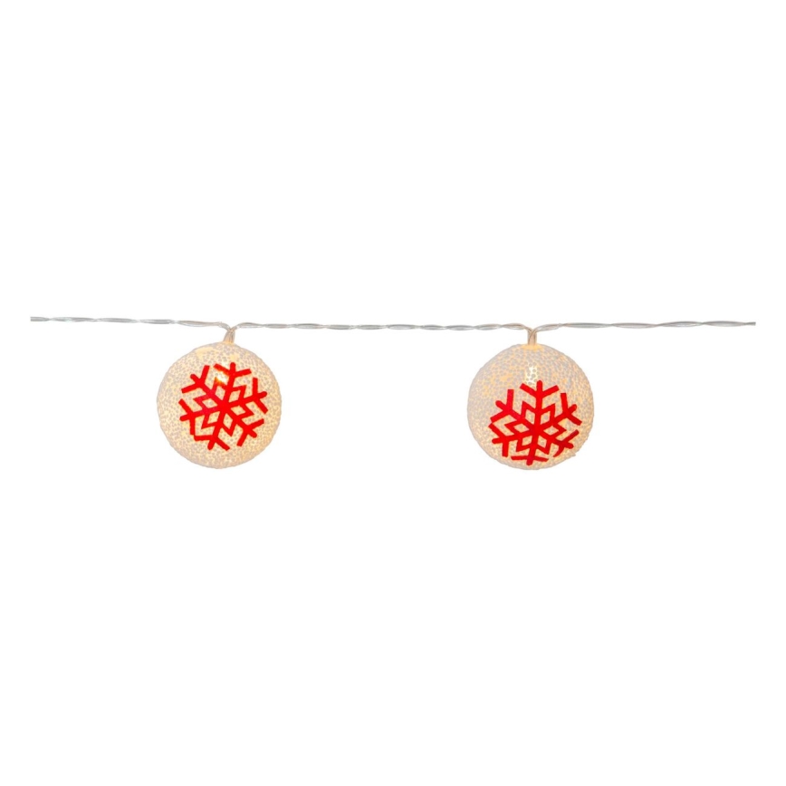 Eglo 411113 - LED-lyskæde ORNAMENT 10xLED/3xAA 1,65 m varm hvid