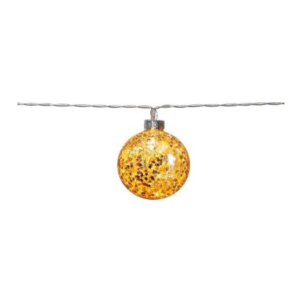 Eglo 411115 -  LED  lyskæde GLITTER 10xLED/2xAA 1,65m varm hvid