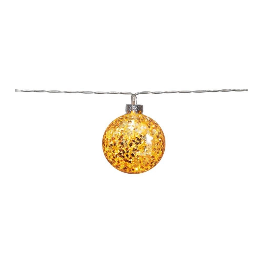 Eglo 411115 -  LED  lyskæde GLITTER 10xLED/2xAA 1,65m varm hvid