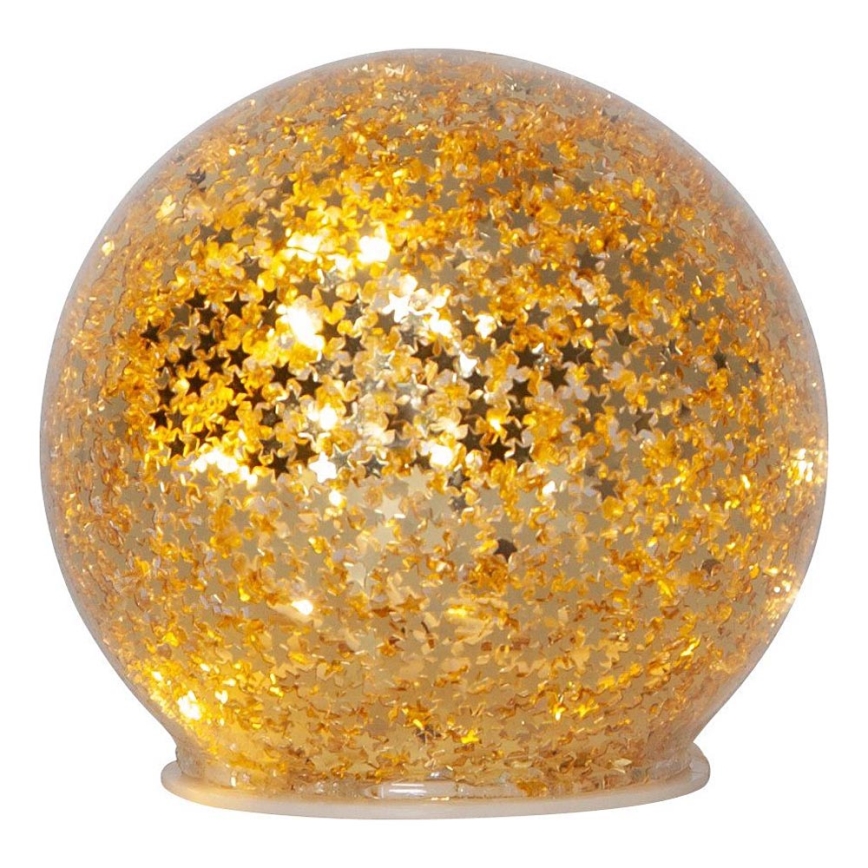 Eglo 411344 - LED juledekoration STAR FALL 10xLED/2xAA diameter 10 cm guldfarvet