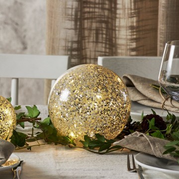 Eglo 411347 - LED juledekoration STAR FALL 15xLED/2xAA Ø 15 cm sølv