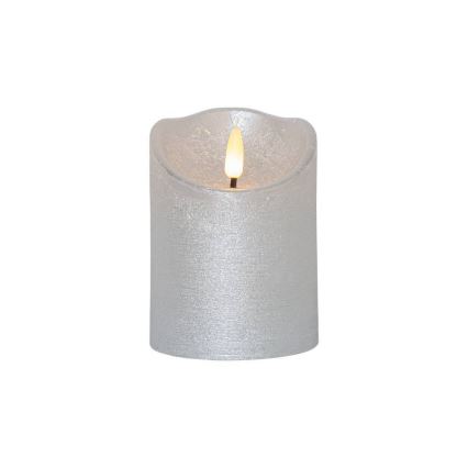 Eglo 411502 - LED Stearinlys FLAMME RUSTIC LED/2xAA sølvfarvet