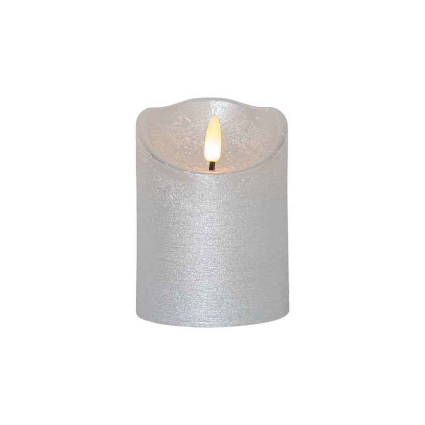 Eglo 411502 - LED Stearinlys FLAMME RUSTIC LED/2xAA sølvfarvet