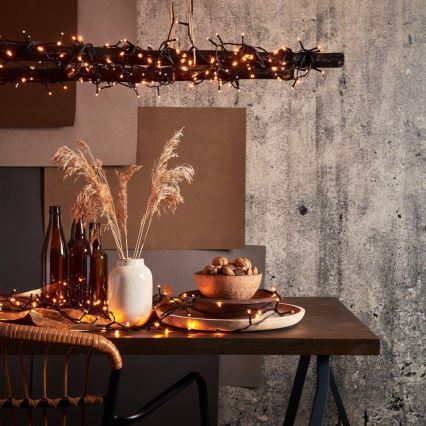 Eglo - LED udendørs julelyskæde 1200xLED 29m IP44 varm hvid