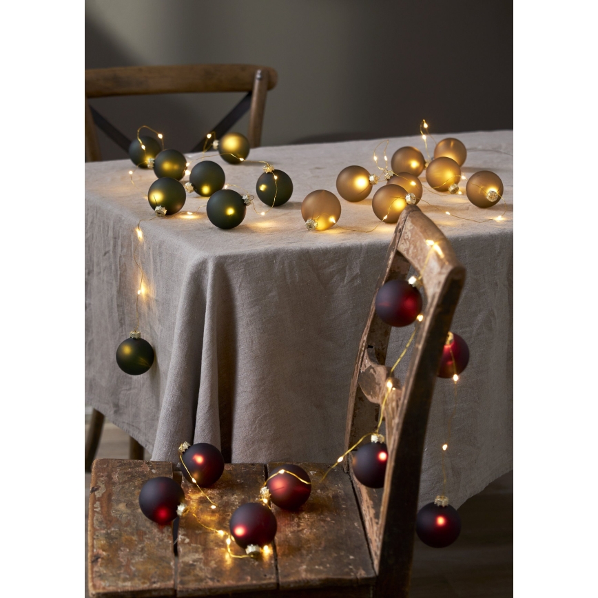 Eglo 411559 - Julelyskæde BLISS 22xLED/3xAA 2,6m varm hvid