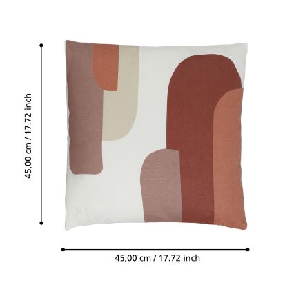Eglo 420007 - Dekorativ pude CHEVERY 45 x 45 cm hvid/rød