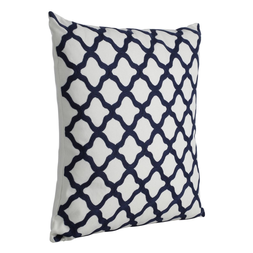 Eglo - Dekorativ pude 45x45 cm hvid/blå