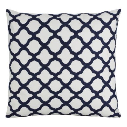 Eglo - Dekorativ pude 45x45 cm hvid/blå