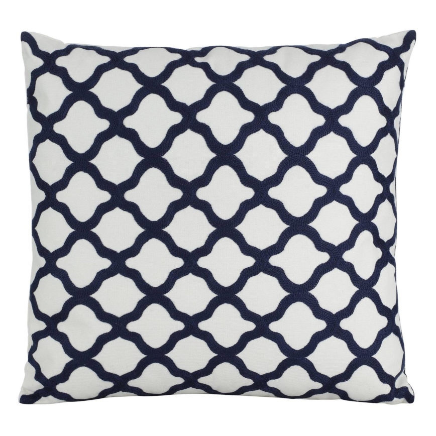 Eglo - Dekorativ pude 45x45 cm hvid/blå