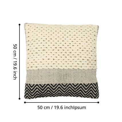 Eglo 420049 - Pyntepude CHEVERY 50x50 cm creme/sort